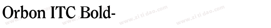 Orbon ITC Bold字体转换